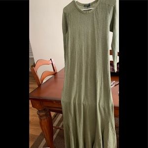 Polo Ralph Lauren Long Sleeve Waffle Knit Maxi Dress